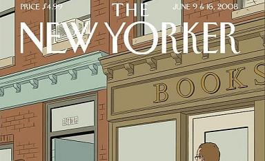 © “Book Lovers” - Couverture du New Yorker par Adrian Tomine (2008)